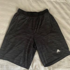 Men’s Adidas shorts Small heather gray climalite VEUC short pockets drawstring